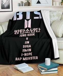 Bts Amazing Music Sherpa Fleece Blanket Gifts for Family, for Couple