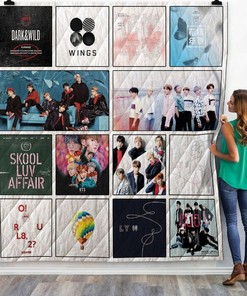 Bts Quilt Blanket Bedding Set For Fans for Home Décor