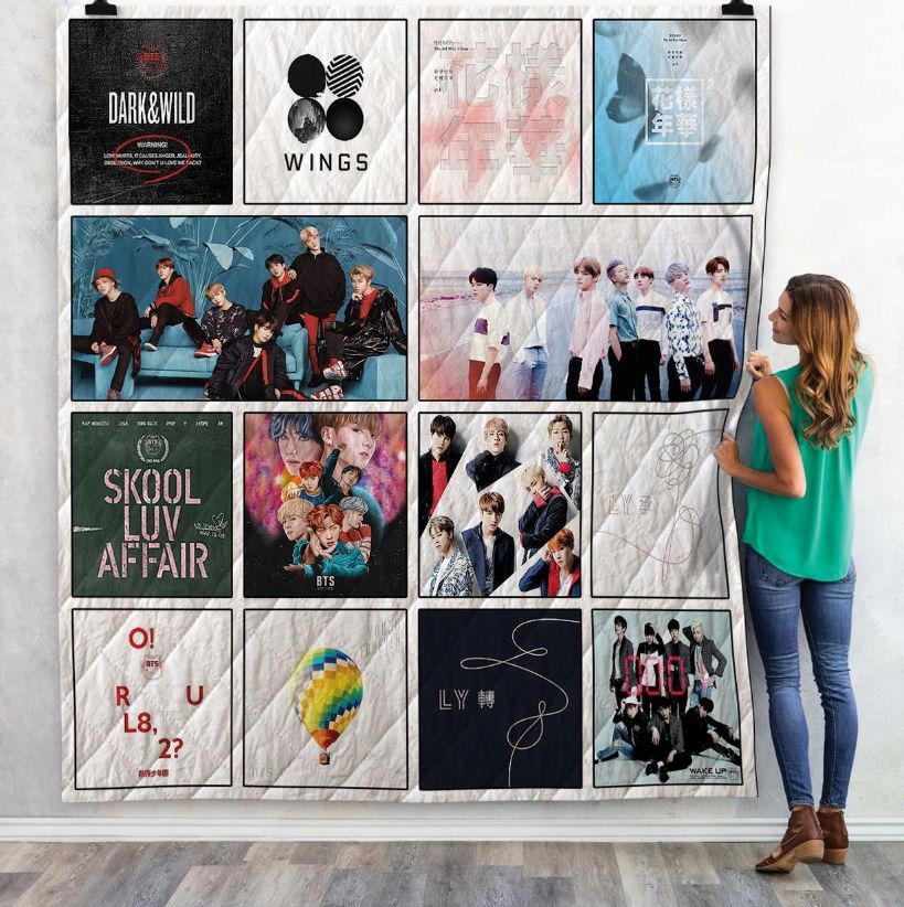 Bts Quilt Blanket Bedding Set For Fans for Home Décor