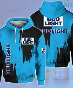 Bud Light Hoodie 3D Black And Blue Beer Lovers Gift