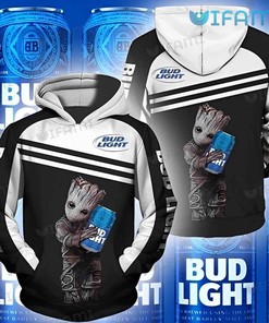 Bud Light Hoodie 3D Groot Hugging Can Beer Lovers Gift