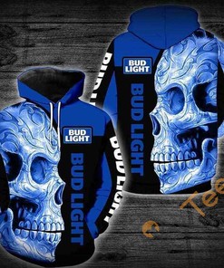 Bud Light Skull Hoodie 3d