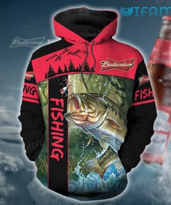 Budweiser Hoodie 3D Fishing On The River Gift For Beer Lovers
