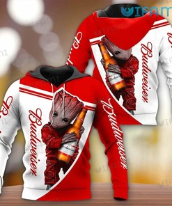 Budweiser Hoodie 3D Groot Gift For Beer Lovers
