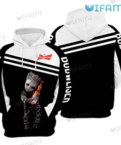 Budweiser Hoodie 3D Groot Hugs Beer Bottle Gift