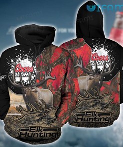 Budweiser Hoodie 3D Moose Hunter Beer Lovers Gift