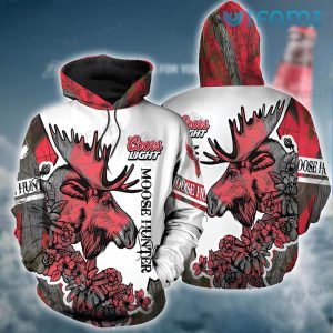 Budweiser Hoodie 3D Moose Hunting Gift For Beer Lovers - Image 2