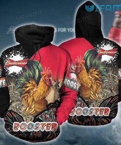 Budweiser Hoodie 3D Red Hen Beer Lovers Gift