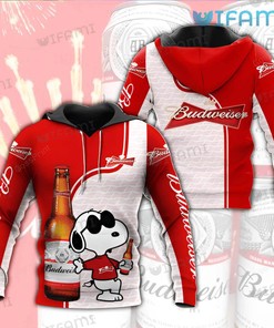 Budweiser Hoodie 3D Snoopy Beer Lovers Gift