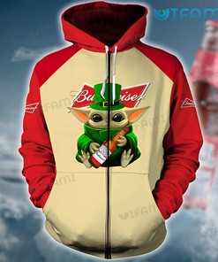 Budweiser Hoodie 3D Yoda St Patrick’s Day Beer Lovers Gift
