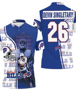 Buffalo Bills 26 Devin Singletary Afc East 2020 Polo Shirt All Over Print Shirt 3d T-shirt