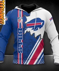 Buffalo Bills 3D Football NFL Hoodie