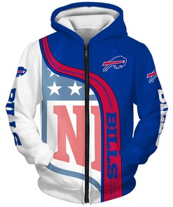 Buffalo Bills 3D Hoodie Pullover Zip Hoodie Nfl for Fans