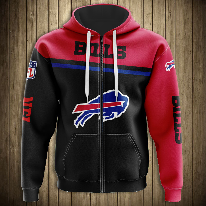 Buffalo Bills 3D Skull Hoodie Pullover Zip Hoodie for Fans
