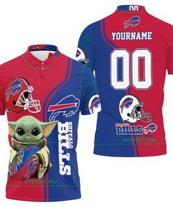 Buffalo Bills Baby Yoda The Mandalorian Personalized 3D All Over Print Polo Shirt