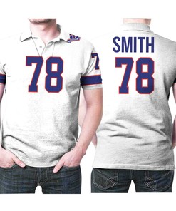 Buffalo Bills Bruce Smith #78 Great Player Nfl American Football Team White Vintage 3d Designed Allover Gift For Bills Fans Polo Shirt
