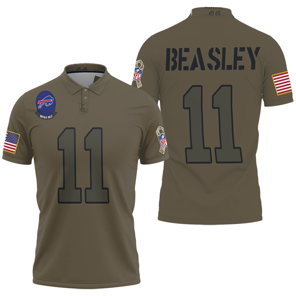 Buffalo Bills Cole Beasley #11 Nfl Great Player Camo 2019 Salute To Service Custom Bills Fans Polo Shirt