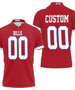 Buffalo Bills Color Rush Limited Personalized Jersey Inspired Style 3D All Over Print Polo Shirt