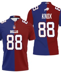 Buffalo Bills Dawson Knox #88 Great Player Nfl Vapor Limited Royal Red Two Tone Jersey Style Polo Shirt