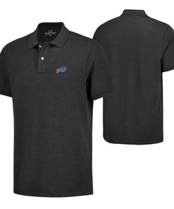 Buffalo Bills Heather Charcoal Stretch Pique Polo All Over Print Shirt T-shirt