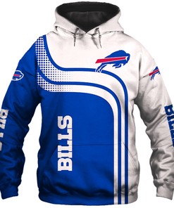 Buffalo Bills Hoodie 3D One Way Zip Hoodie