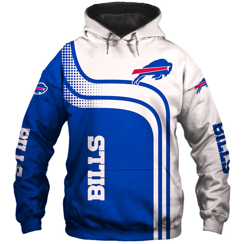 Buffalo Bills Hoodie 3D One Way Zip Hoodie