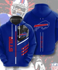 Buffalo Bills Hoodie 3D Zip Hoodie 3 Lines Graphic Gift for Fans