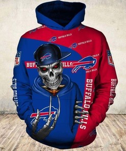 Buffalo Bills Hoodie 3D Zip Hoodie Cute Death Gifts for Fans