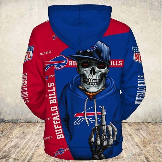 Buffalo Bills Hoodie 3D Zip Hoodie Cute Death Gifts for Fans - Image 2