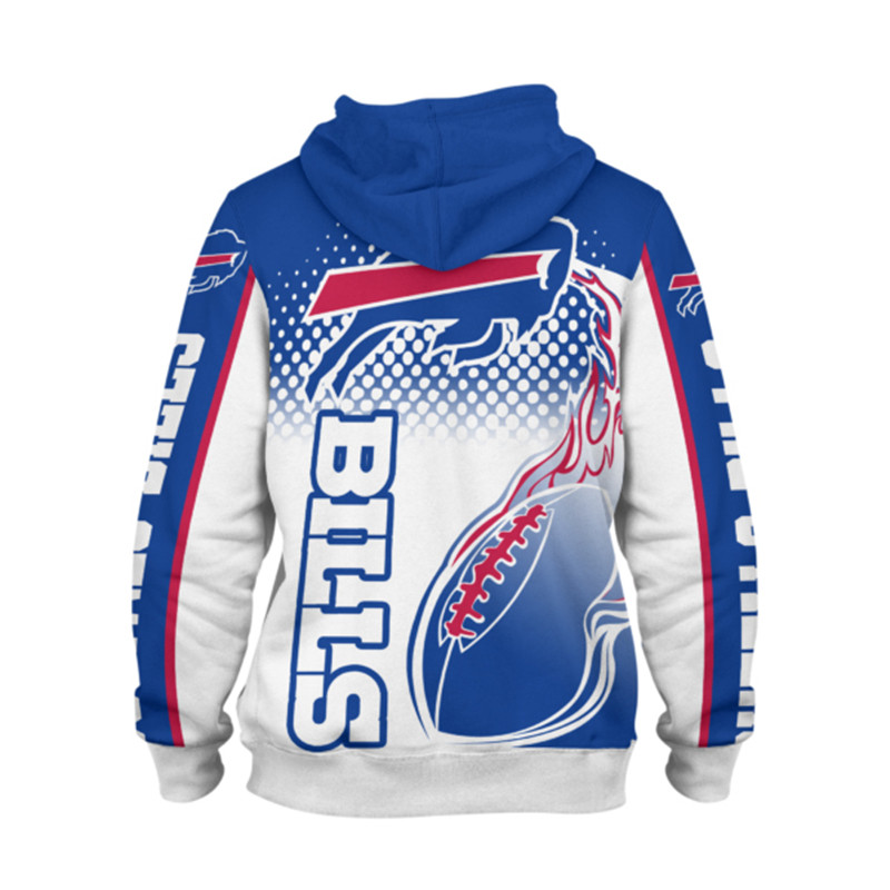 Buffalo Bills Hoodie 3D Zip Hoodie Cute Flame Balls Graphic Gifts for Fans - Image 2