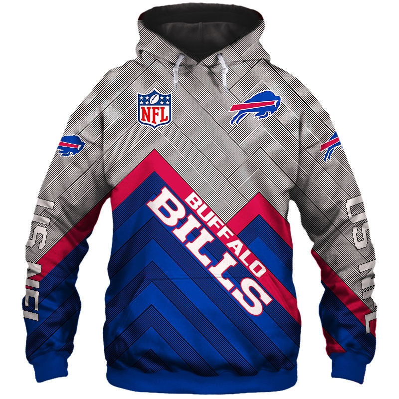 Buffalo Bills Hoodie 3D Zip Hoodie Pullover Size S-5Xl