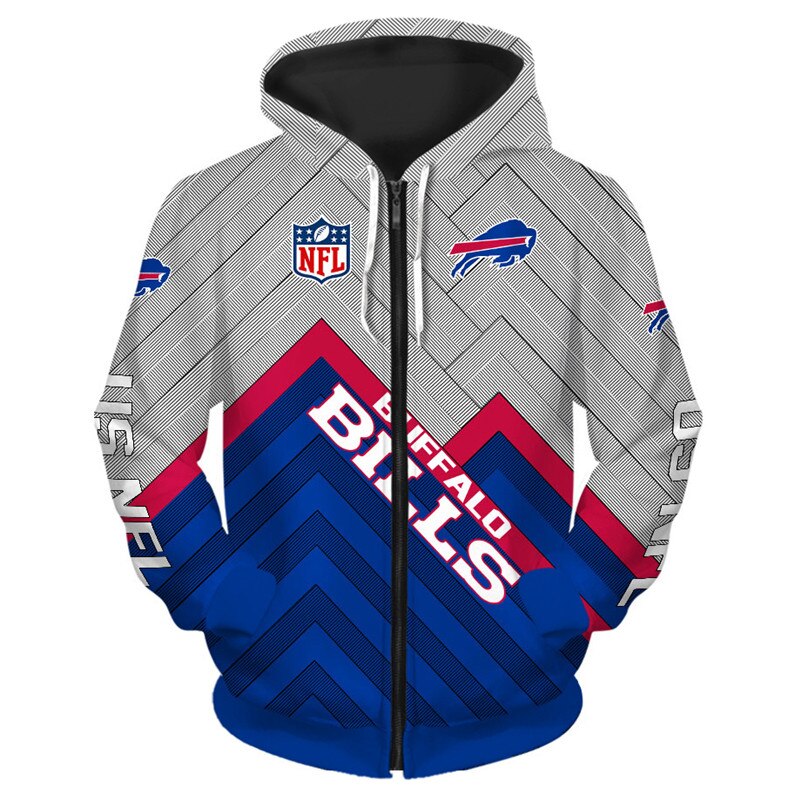 Buffalo Bills Hoodie 3D Zip Hoodie Pullover Size S-5Xl - Image 3