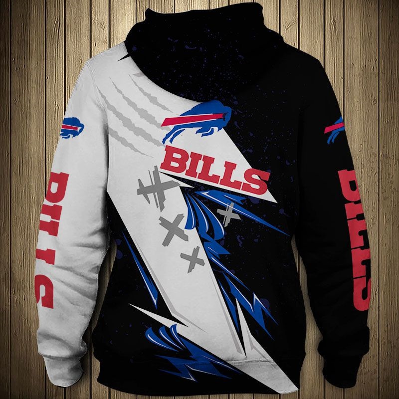Buffalo Bills Hoodie 3D Zip Hoodie Thunder Graphic Gifts for Fans - Image 2