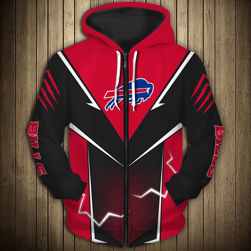 Buffalo Bills Hoodie Lightning Graphic Gifts for Fans - Image 3