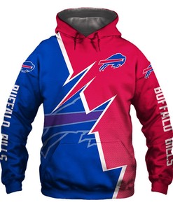 Buffalo Bills Hoodie Zigzag Graphic Zip Hoodie Gift for Fans