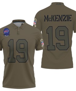 Buffalo Bills Isaiah Mckenzie #19 Nfl Great Player Camo 2019 Salute To Service Custom Bills Fans Polo Shirt
