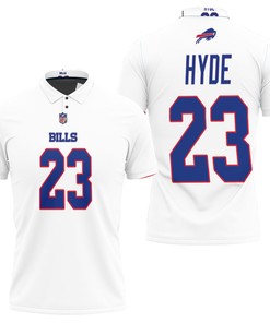 Buffalo Bills Micah Hyde #23 Nfl Great Player American Football Team Game White Bills Fans Polo Shirt