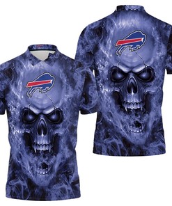 Buffalo Bills Nfl Fans Skull Polo Shirt All Over Print Shirt 3d T-shirt
