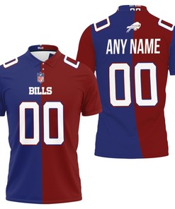 Buffalo Bills Nfl Vapor Limited Royal Red Two Tone Jersey Style Custom 3D All Over Print Polo Shirt