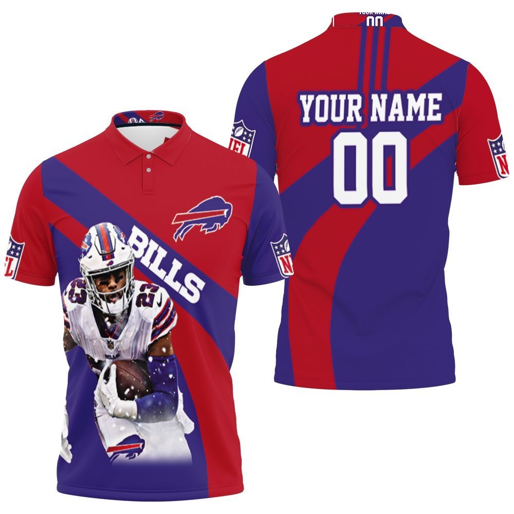 Buffalo Bills Number 23 Aaron Williams With Sign Personalized Polo Shirt All Over Print Shirt 3d T-shirt