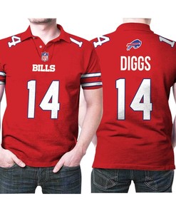 Buffalo Bills Stefon Diggs #14 Great Player Nfl American Football Red Color Rush Jersey Style Gift For Bills Fans Polo Shirt
