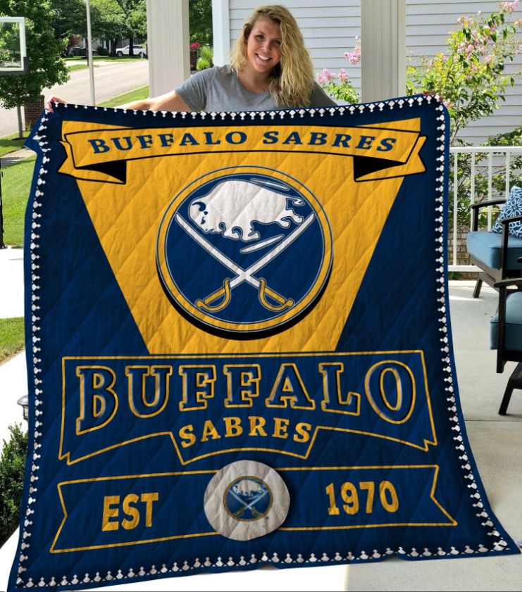 Buffalo Sabres Quilt Blanket Bedding Set for Home Décor