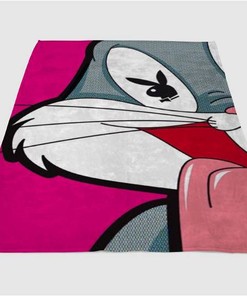 Bugs Bunny Cute Sherpa Fleece Blanket Gifts for Family, for Couple