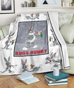 Bugs Bunny Looney Tunes Cartoon Fleece Blanket Gift For Fan, Quilt Blanket Bedding Set Gift