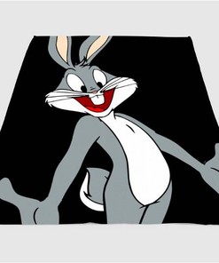 Bugs Bunny Smile Sherpa Fleece Blanket Gifts for Family, for Couple