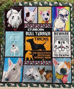 Bull Terrier Quilt Blanket Bedding Set