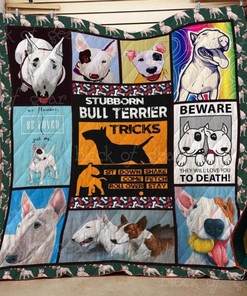 Bull Terrier Quilt Blanket Bedding Set for Home Décor