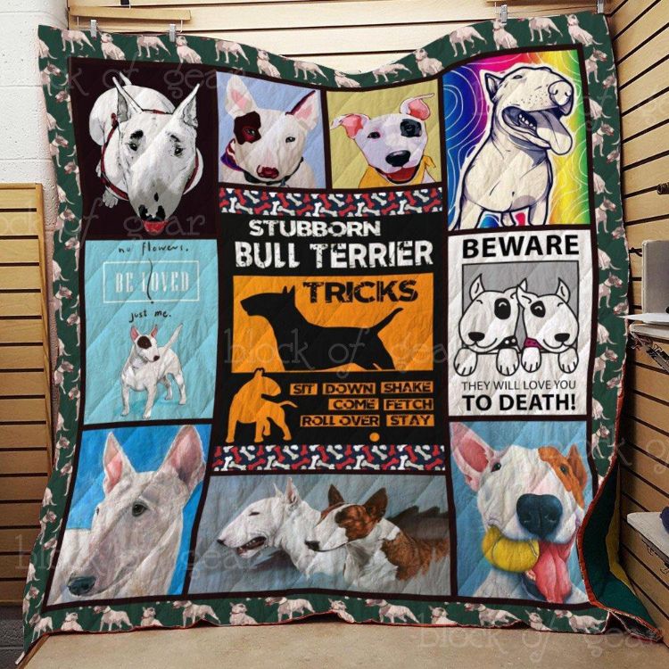 Bull Terrier Quilt Blanket Bedding Set for Home Décor
