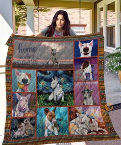 Bull Terriers 10 Quilt Blanket Bedding Set