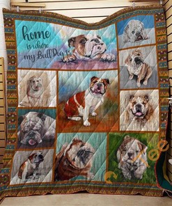 Bulldog 10 Quilt Blanket Bedding Set
